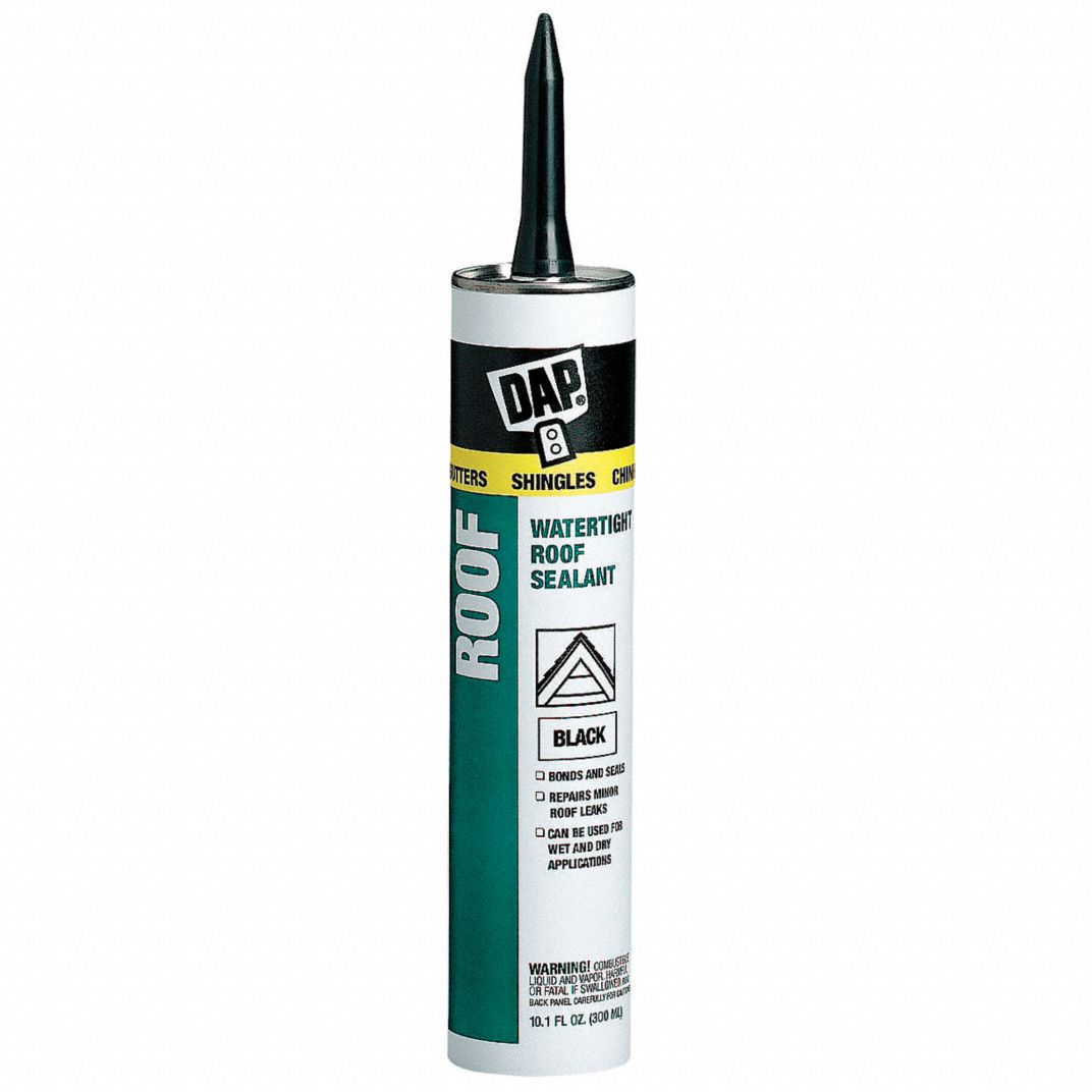 DAP Waterproof Roof Sealant, 10.1 oz, Cartridge, Black, Asphalt Base