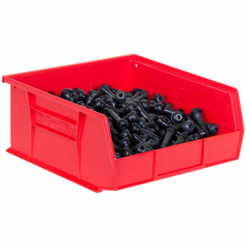 Red Hang and Stack Bin, 10-7/8"L x 11"W x 5"H, Outside Width: 11 in