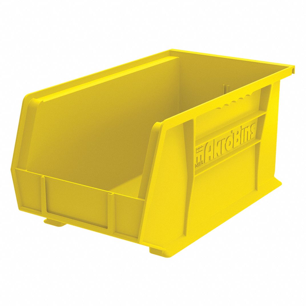 Akro-Mils 30240 AkroBins Plastic Storage Bin Hanging Stacking Containers, (15-Inch x 8-Inch x 7-Inch), Yellow