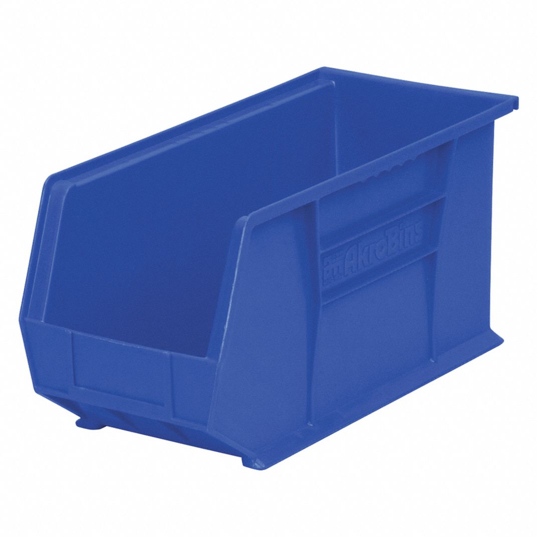 Akro-Mils 30265 AkroBins Plastic Storage Bin Hanging Stacking Containers, (18-Inch x 8.25-Inch x 9-Inch), Blue
