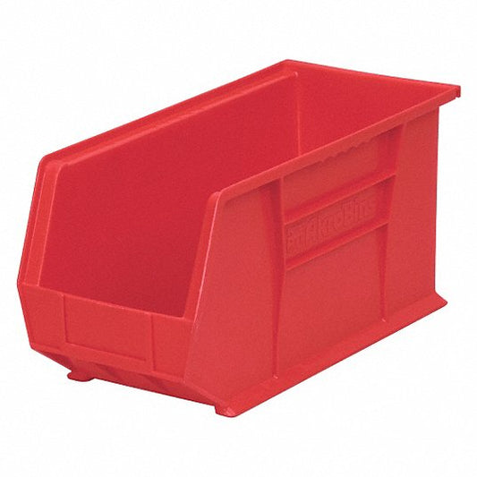 Akro-Mils 30265RED Red Hang and Stack Bin, 18"L x 8-1/4"W x 9"H, Outside Height: 9 in