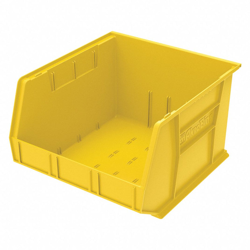 Akro-Mils 30270 Yellow Hang and Stack Bin, 18"L x 16-1/2"W x 11"H, Outside Length: 18 in