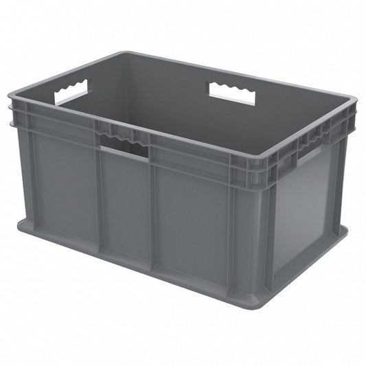 Akro-Mils 37682 Gray Straight Wall Container 23 3/4 in x 15 3/4 in x 12 1/4 in H, 1 PK