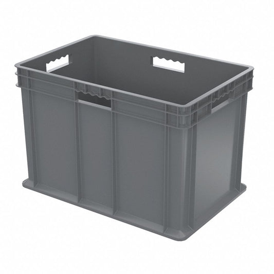 Akro-Mils 37686 Gray Straight Wall Container 23 3/4 in x 15 3/4 in x 16 1/8 in H, 1 PK