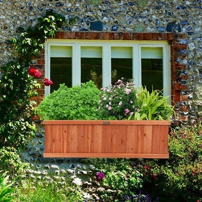 3' x 3" Wooden Decorative Planter Box for Garden Yard and Window