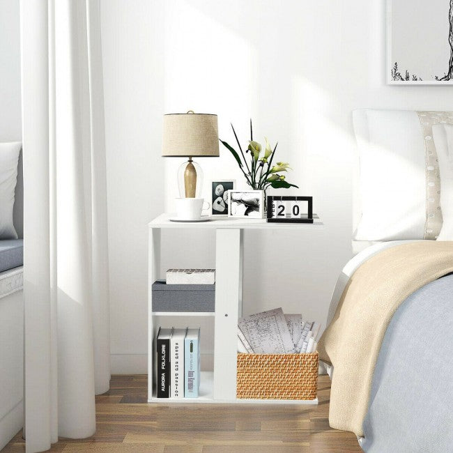 3-tier Side Table with Storage Shelf