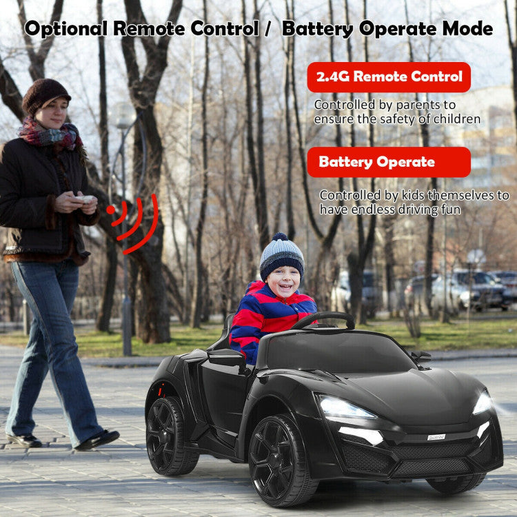 Costway 12V 2.4G RC Electric Vehicle with Lights