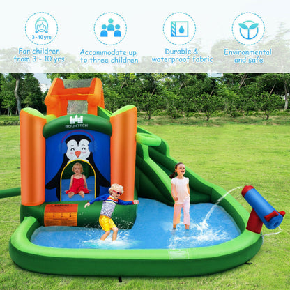 Inflatable Slide Bouncer and Water Park Bounce House Without Blower