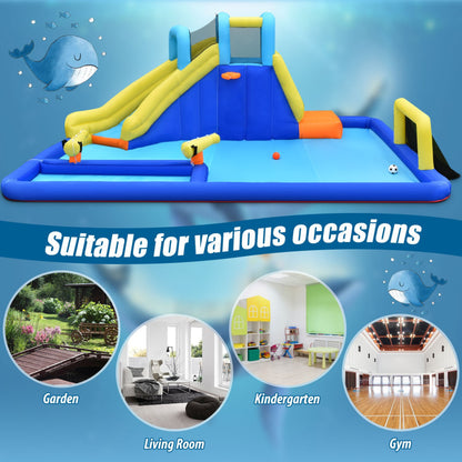 6-in-1 Inflatable Water Slide Jumping House without Blower