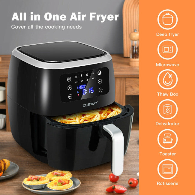 6.5QT Air Fryer Oilless Cooker with 8 Preset Functions and Smart Touch Screen