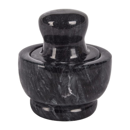 Marble Mortar and Pestle Set,Mushroom Shaped Pill Crusher and Spice Grinder,Manual Coffee Grinder,3.7 Inch,1/2 Cup