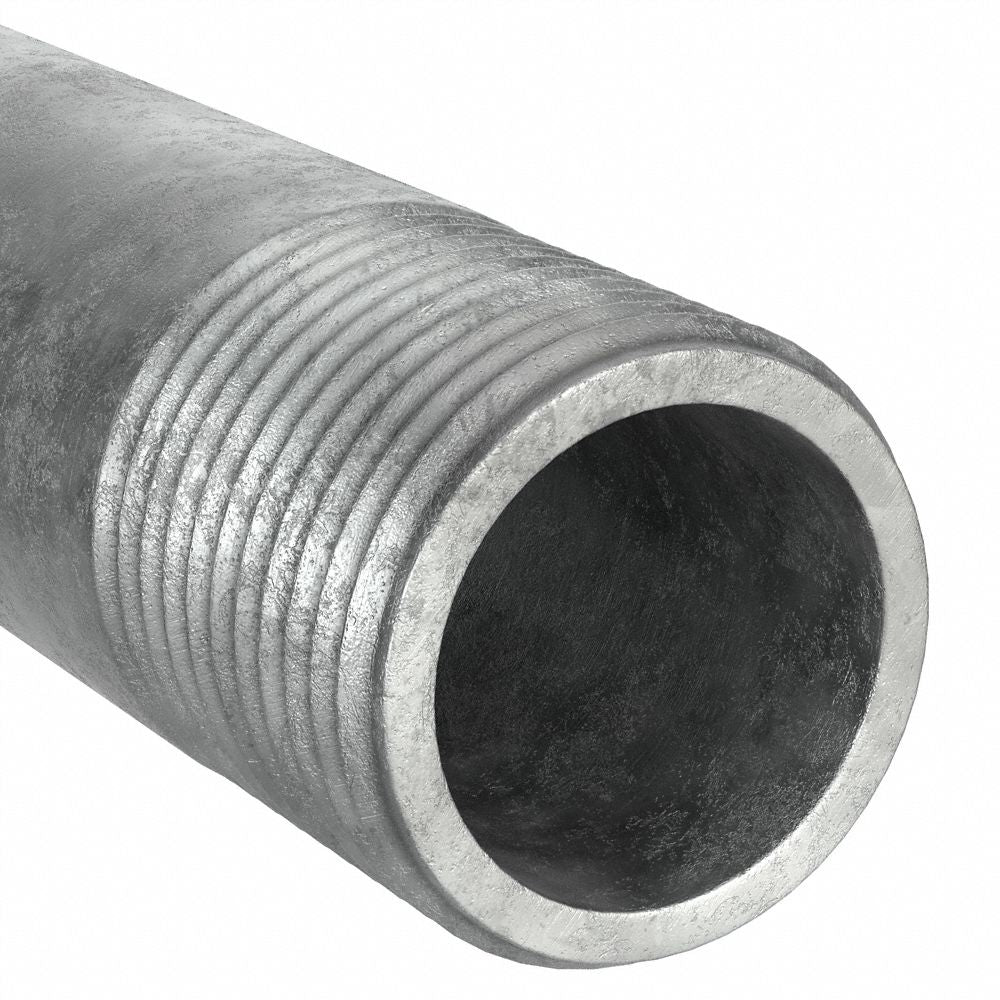 2" MNPT x 3 ft. TBE Galvanized Steel Pipe Nipple Sch 40