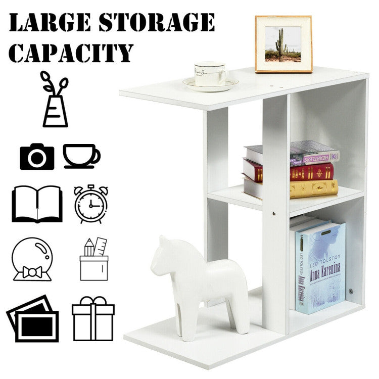 3-Tier Narrow Side Table with Storage Shelf