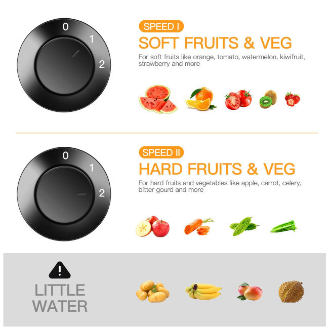 Centrifugal Juice Machine with Wide Mouth and 2 Speed Mode