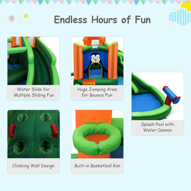 Inflatable Slide Bouncer and Water Park Bounce House Without Blower