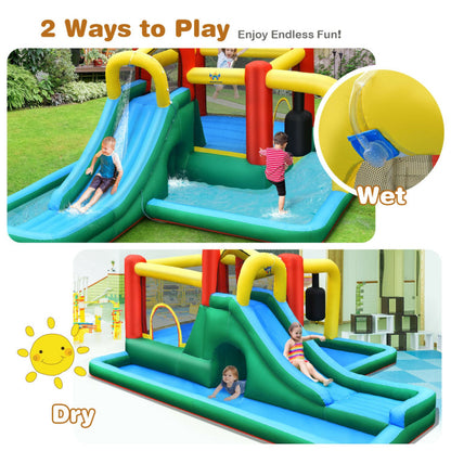 Slide Water Park Climbing Bouncer Pendulum Chunnel Game without Air-blower