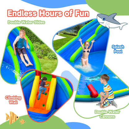 Inflatable Waterslide Bounce House with Upgraded Handrail without Blower