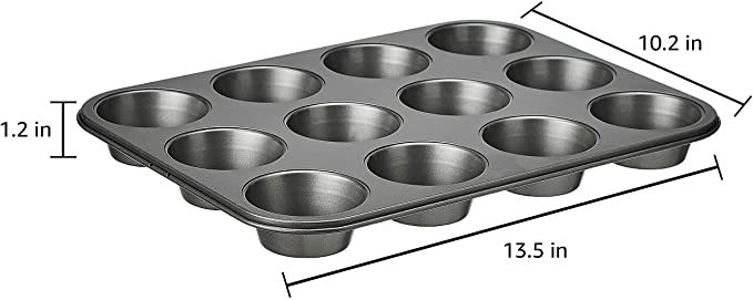 Nonstick Muffin Baking Pan, 12 Cups