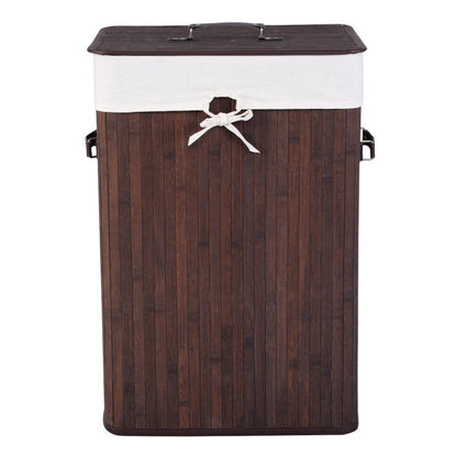 Rectangle Bamboo Hamper Laundry Basket