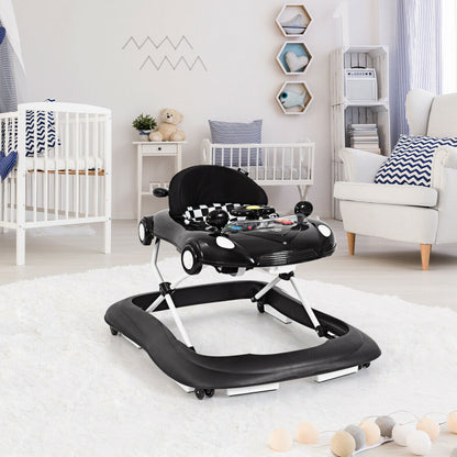 2-in-1 Foldable Baby Walker with Music Player and Lights