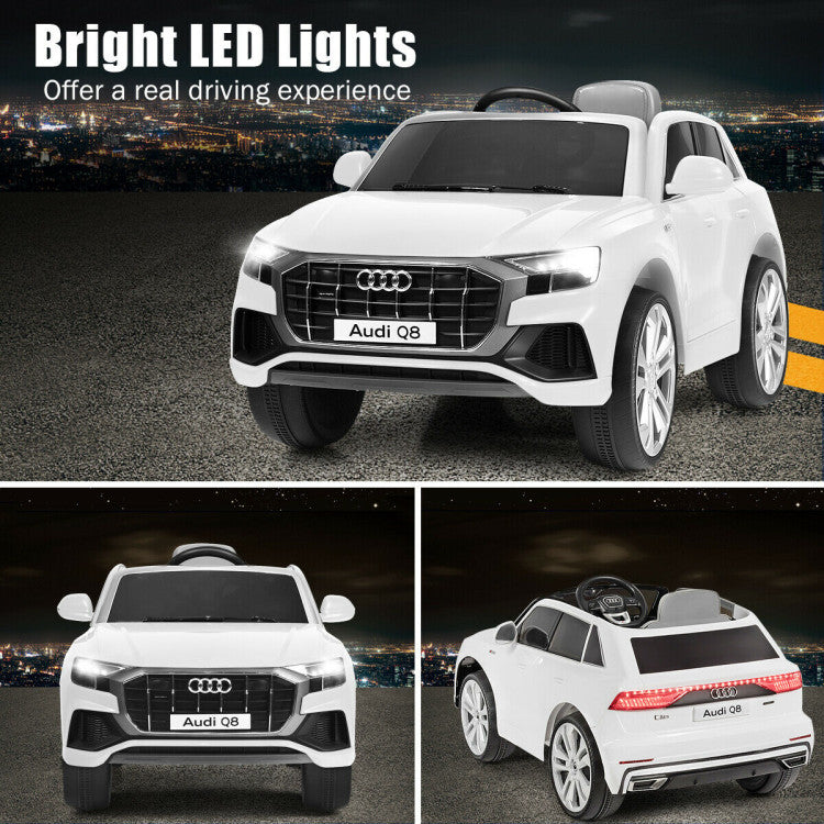 Costway 12 V Licensed Audi Q8 Electric Kids Ride On Car with 2.4G Remote Control for Boys and Girls