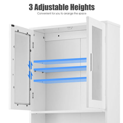 Bathroom Tower Storage Cabinet Organizer