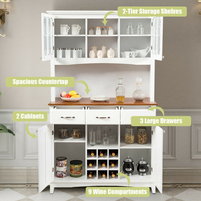 Buffet And Hutch Kitchen Storage Cabinet