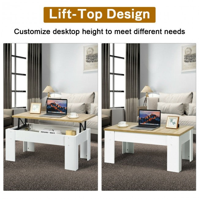 Lift Top Coffee Pop-UP Cocktail Table