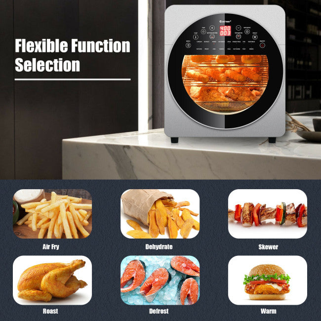 16-in-1 Air Fryer 15.5 qt Toaster Rotisserie Dehydrator Oven