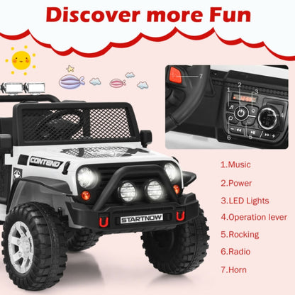 Costway 12V Kids Remote Control Electric Ride On Truck Car with Lights and Music