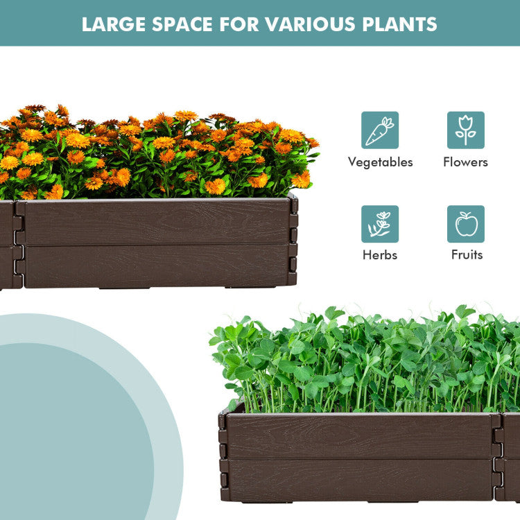 Vegetable and Flower Raised Garden Bed Set