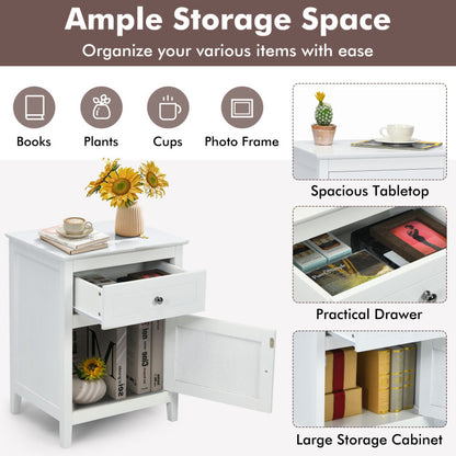 2-Tier Accent Table with Spacious Tabletop