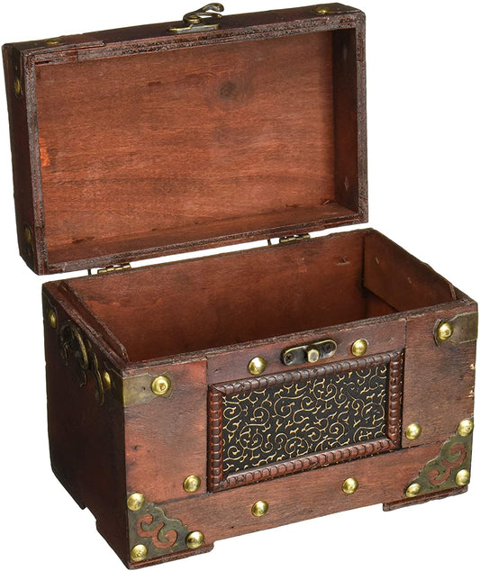 Rustic Studded Index/Recipe Card Box with Antiqued Latch (Large)