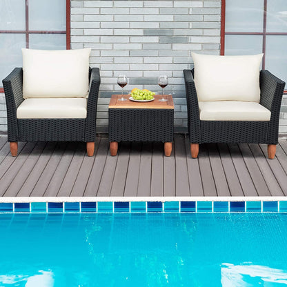 3-Piece Outdoor Patio Rattan Furniture Set