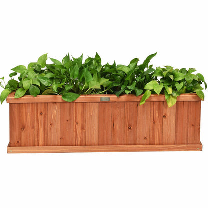 3' x 3" Wooden Decorative Planter Box for Garden Yard and Window