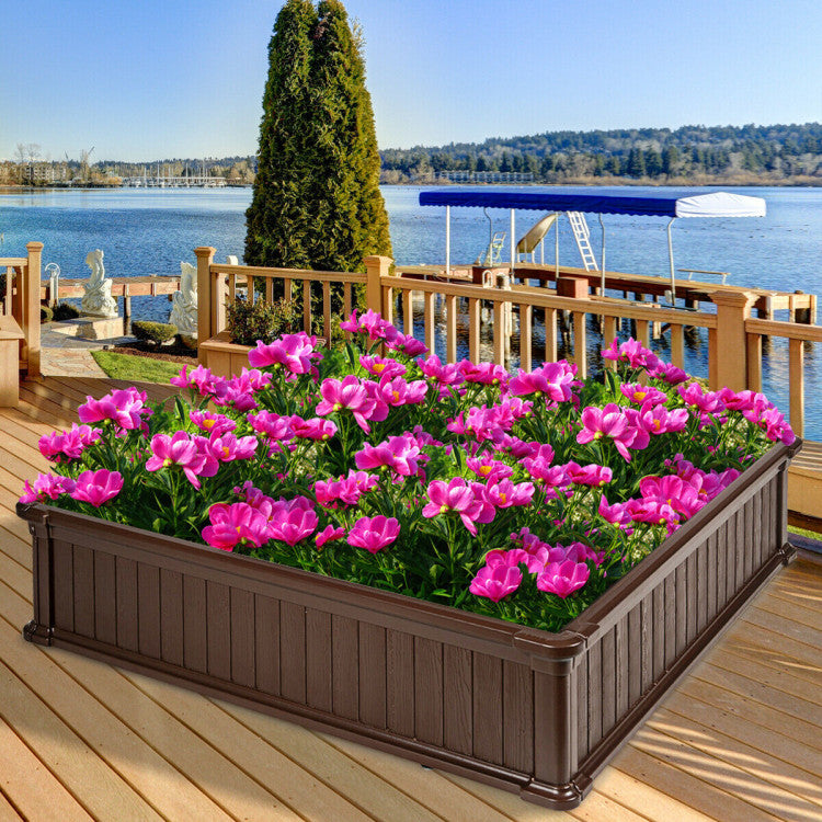 48-Inch Raised Garden Bed Planter for Flowers and Vegetables