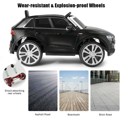 Costway 12 V Licensed Audi Q8 Electric Kids Ride On Car with 2.4G Remote Control for Boys and Girls