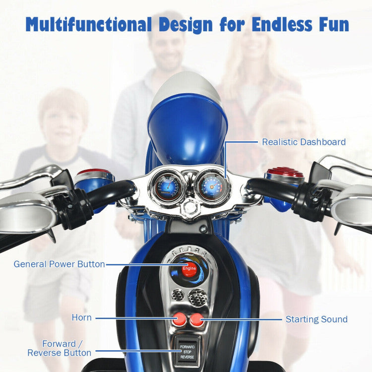 Costway 6V 3 Wheel Kids Motorcycle