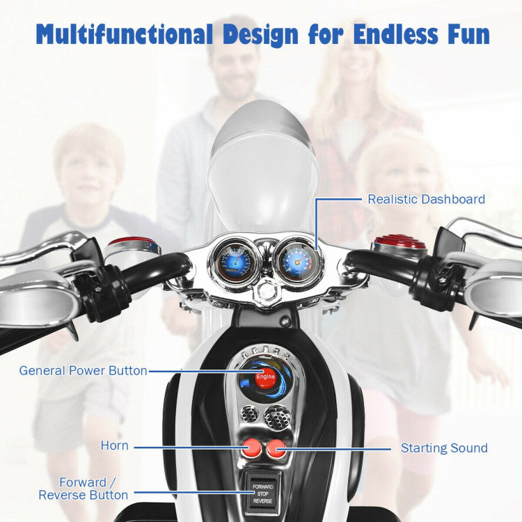 Costway 6V 3 Wheel Kids Motorcycle