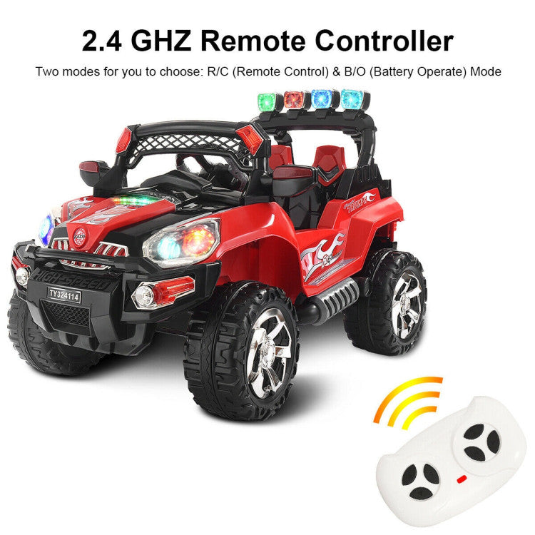 Costway 12 V Kids Ride-On SUV Car with Remote Control LED Lights