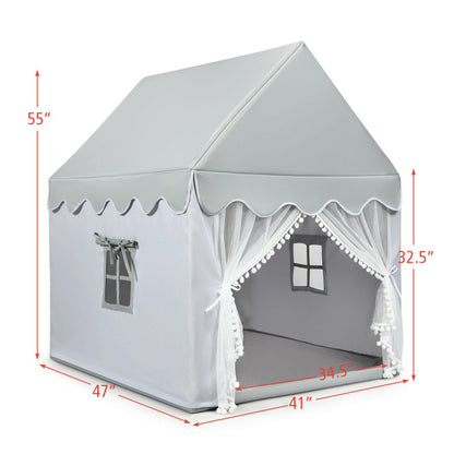 Costway Kids Large Play Castle Fairy Tent with Mat