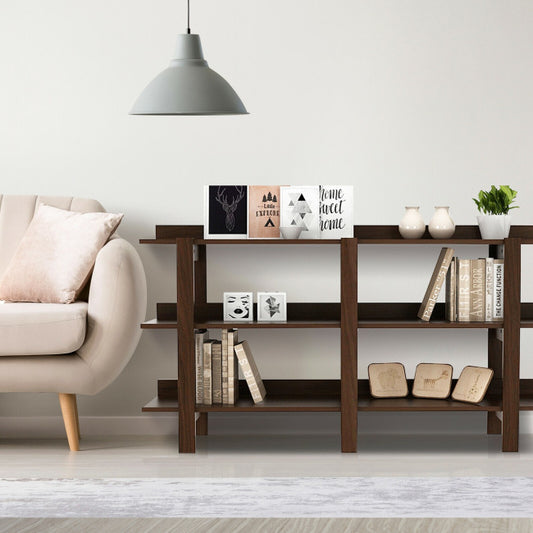 59” Console Sofa Table with 3-tier Open Shelf for Living Room