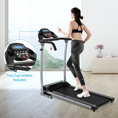 Compact Electric Folding Running Treadmill with 12 Preset Programs LED Monitor