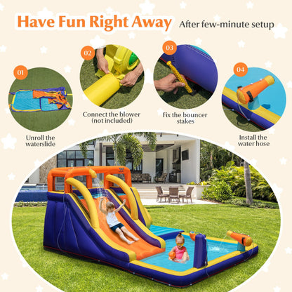 4-in-1 Kids Bounce Castle with Splash Pool without Blower