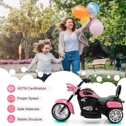 Costway 6V 3 Wheel Kids Motorcycle