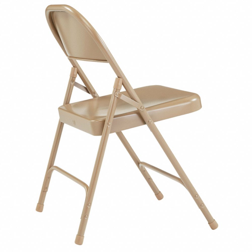 Folding Chair, Steel, Beige, PK4