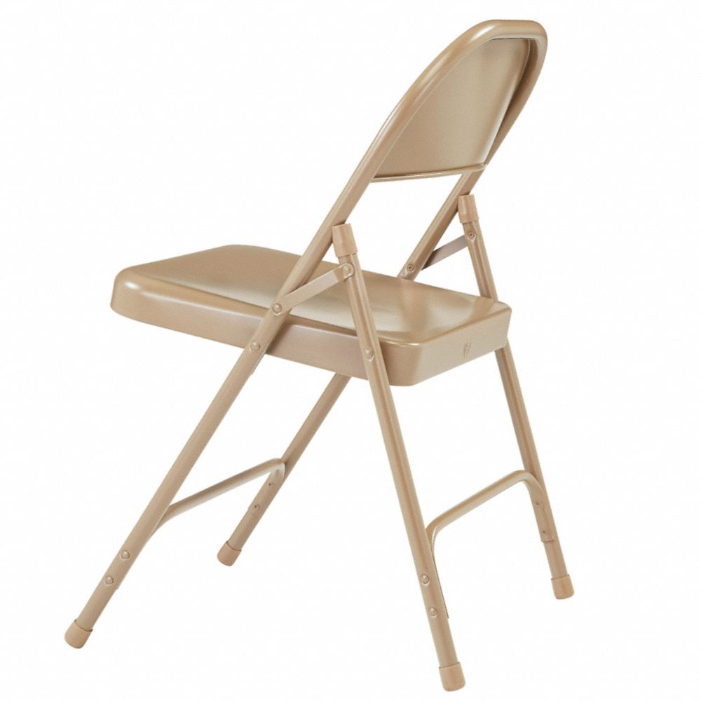 Folding Chair, Steel, Beige, PK4