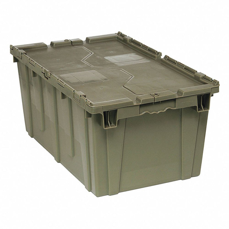 Attached Lid Container, 2.5 cu. ft., Gray