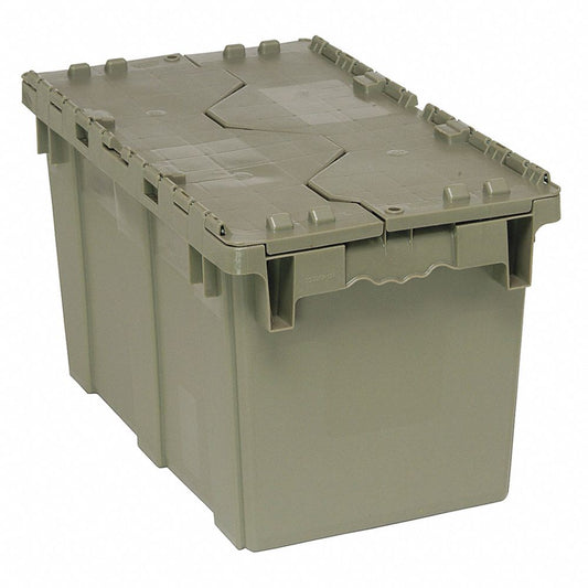 Attached Lid Container, 1.64 cu. ft., Gray