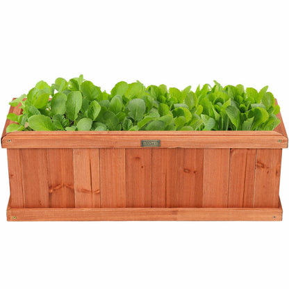 Wooden Decorative Planter Box for Garden, Yard, and Window